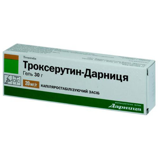 Троксерутин-Дарниця гель 20 мг/г 30г